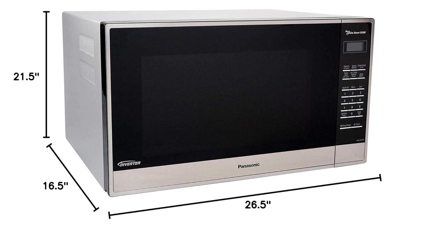 Panasonic 2.2 cu ft Countertop Microwave Oven in Stainless Steel