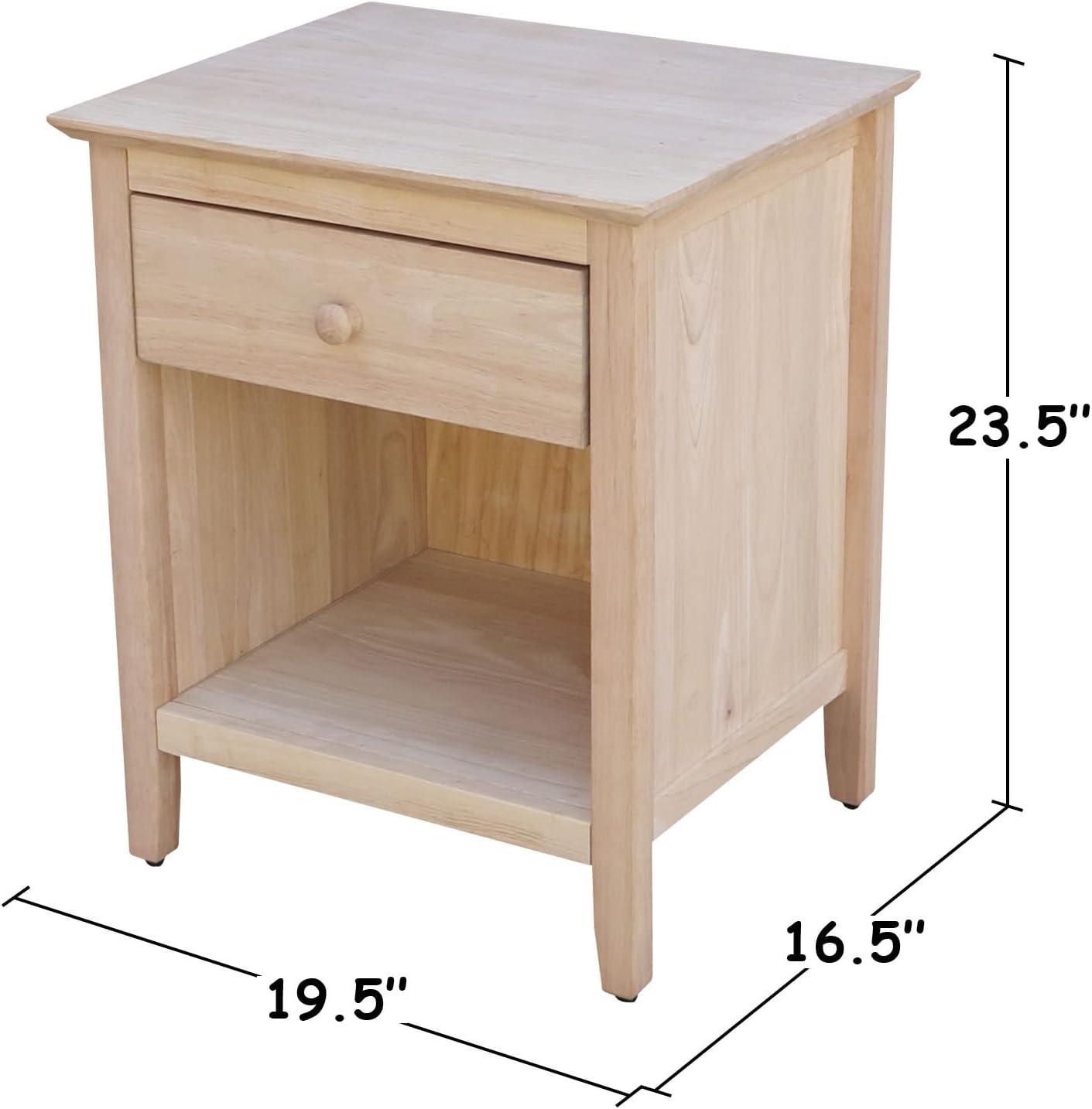 19.5" Nightstand Unfinished - International Concepts