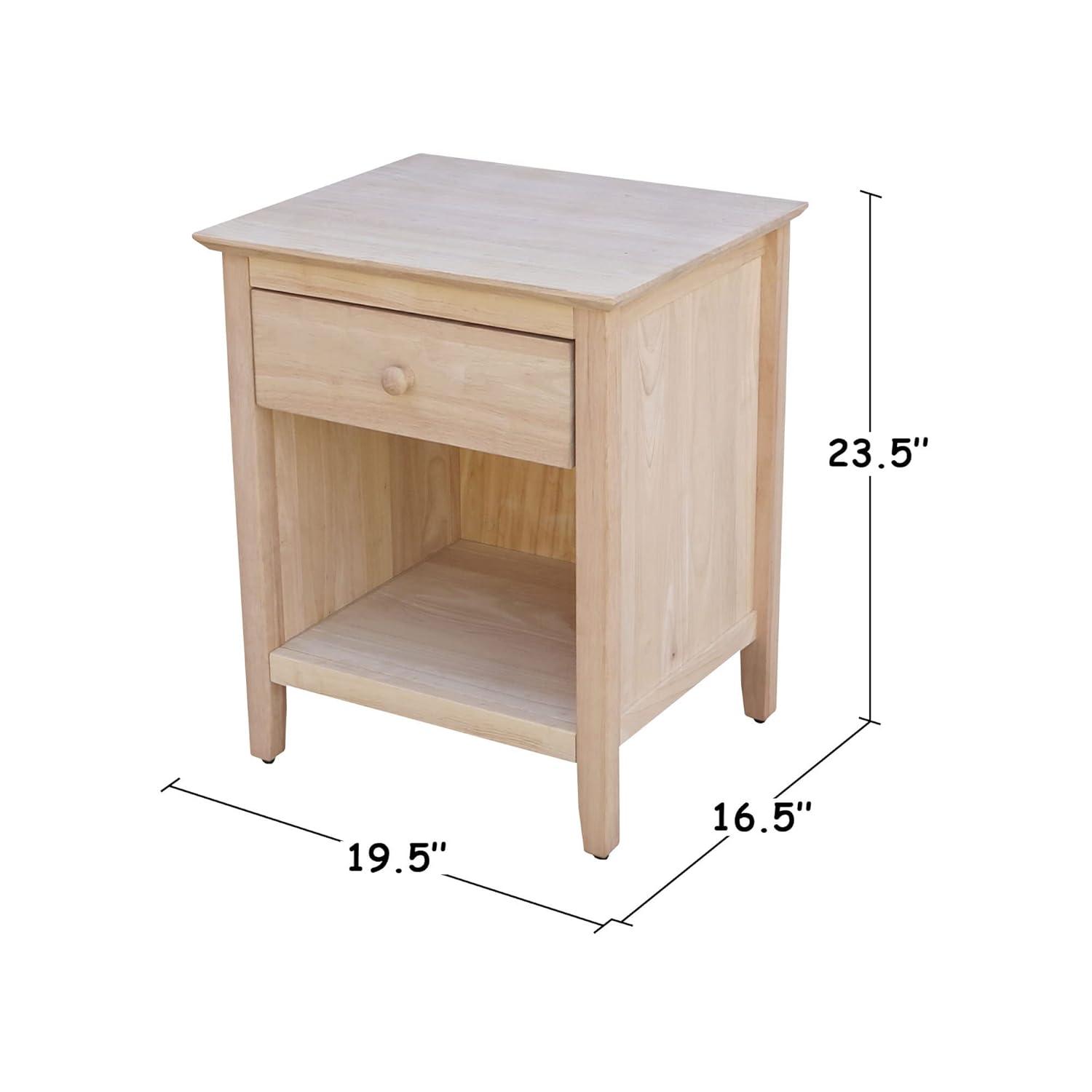 19.5" Nightstand Unfinished - International Concepts