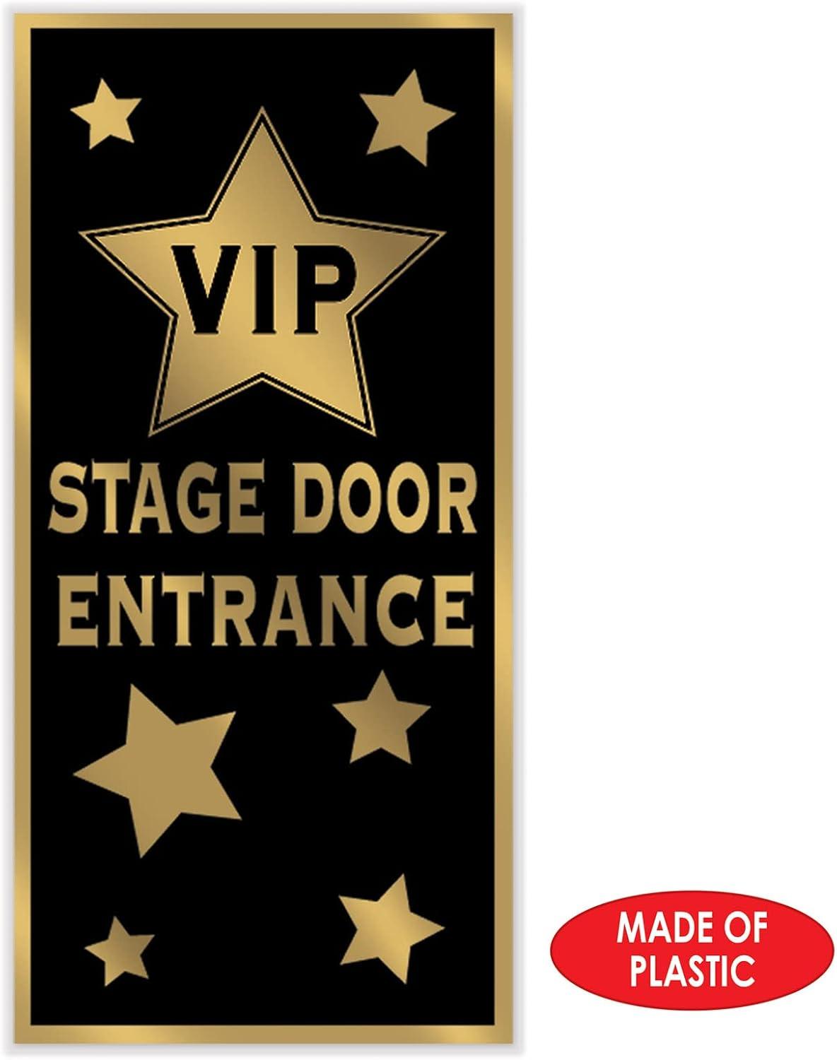 Beistle VIP Stage Door Entrance Door Cover, 5' x 30", (2/Pkg) Multicolored
