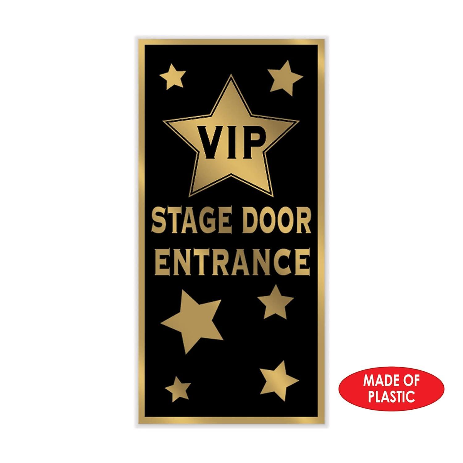 Beistle VIP Stage Door Entrance Door Cover, 5' x 30", (2/Pkg) Multicolored