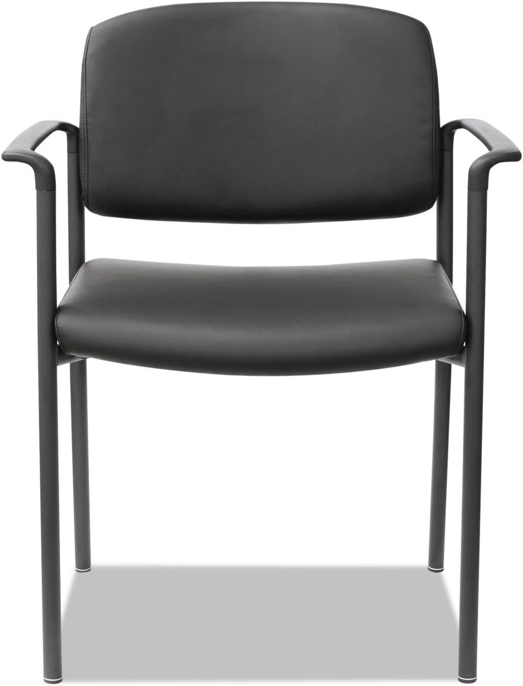 Sorrento Stackable Faux Leather Seat Waiting Room Chair with Metal Frame (Set of 2)