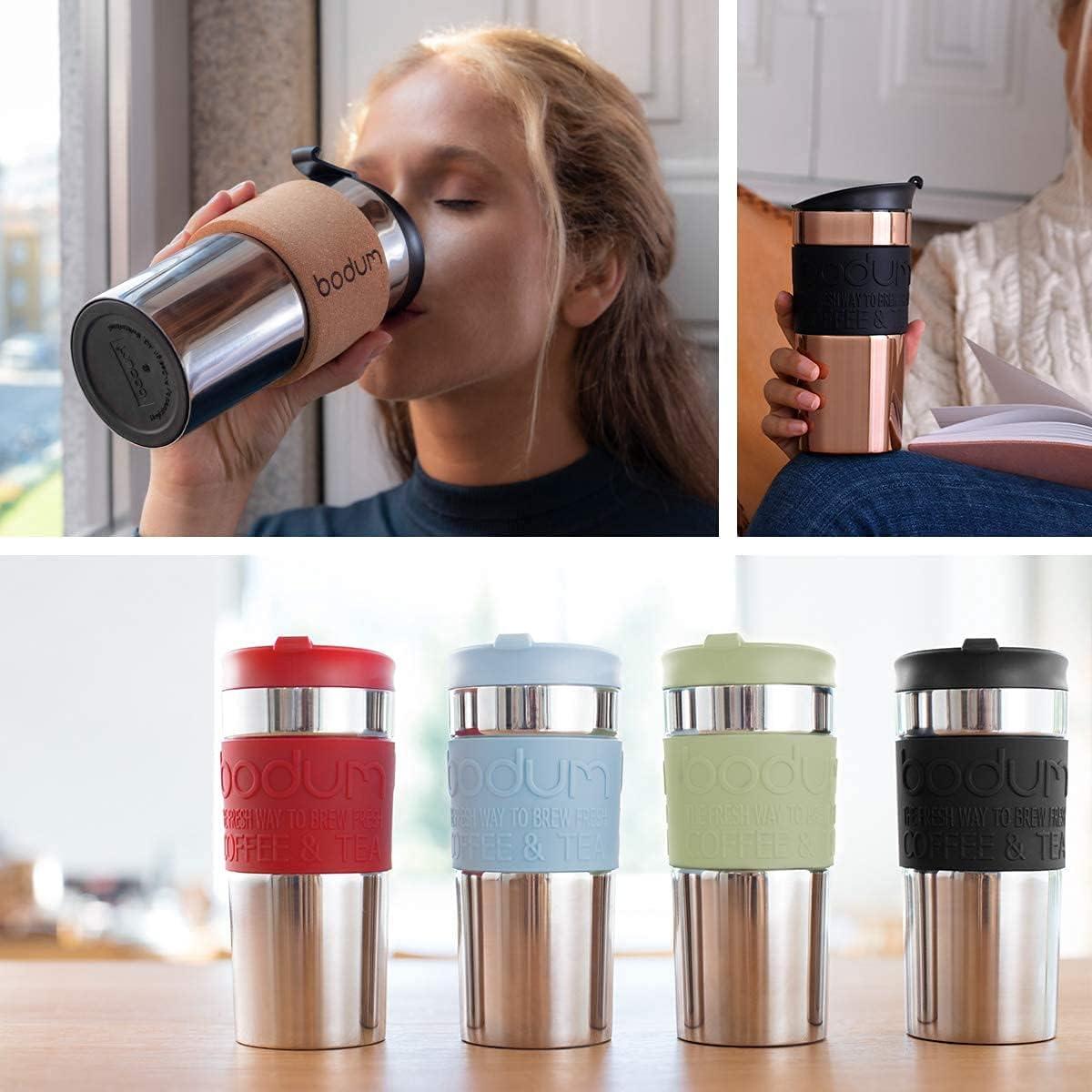 Bodum 11068-01 Vacuum Travel Mug, 0.35 L - Small, Black 1 Count (Pack of 1)