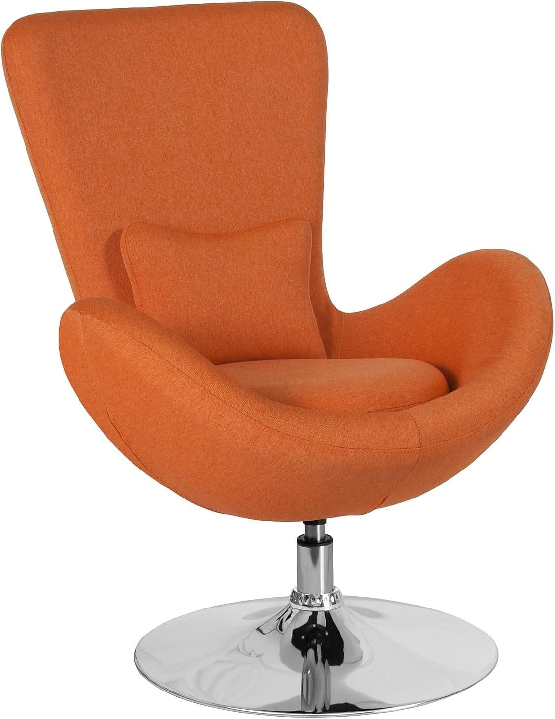 Flash Furniture Egg Series Side Reception Chair with Bowed Seat