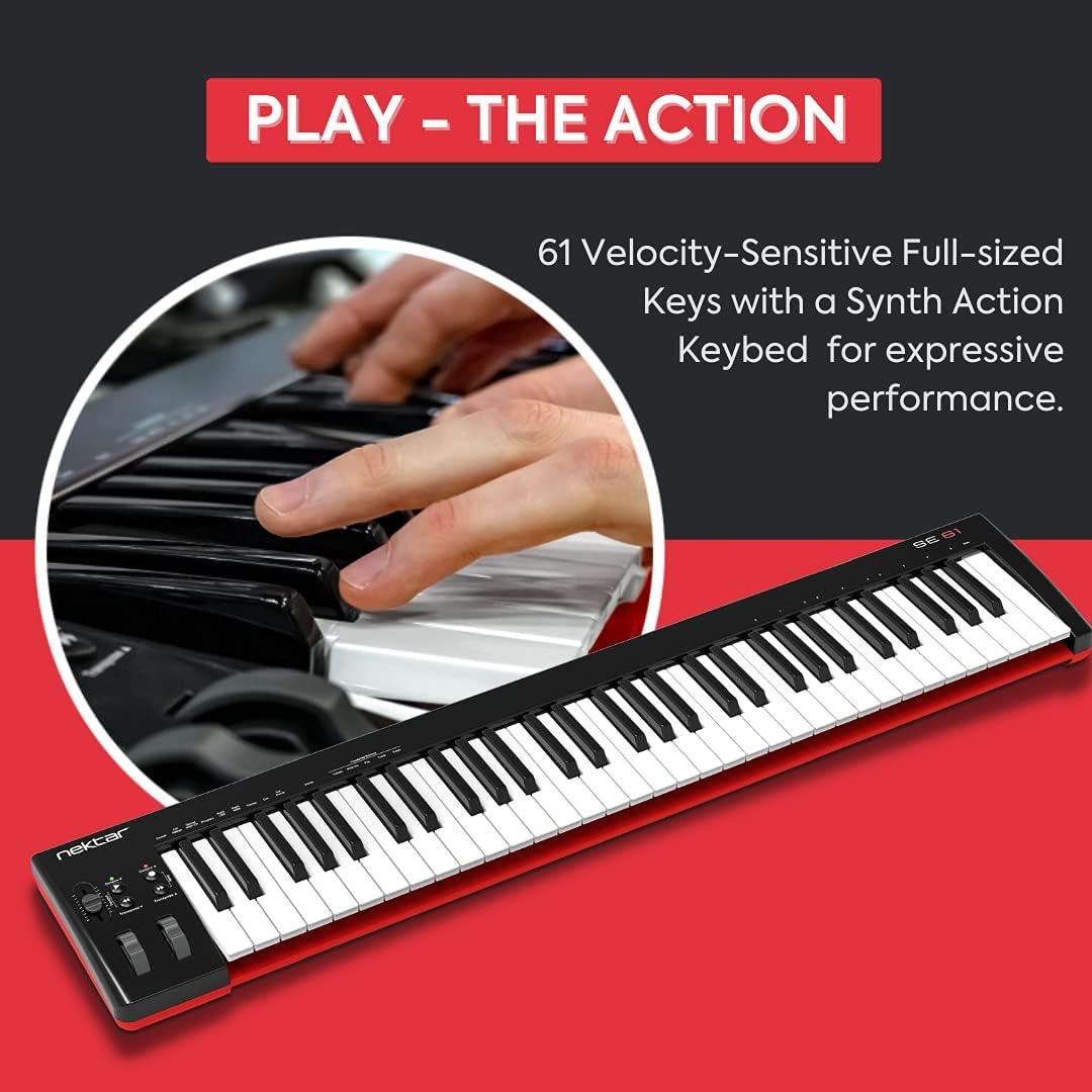 Nektar SE61 Black Full-Size USB MIDI Controller Keyboard