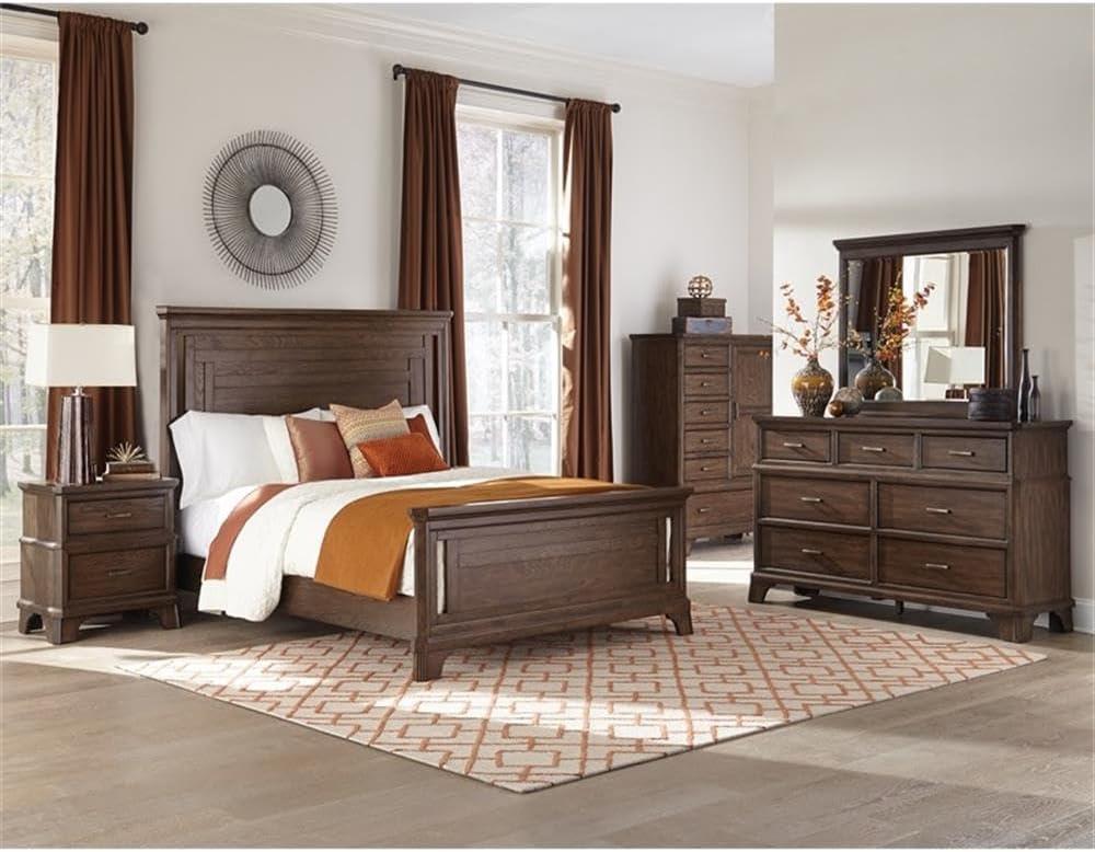 Intercon Furniture Telluride Bedroom 2-Drawer Wood Nightstand in Oak