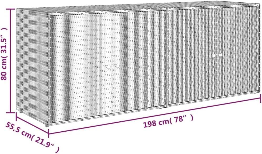 VidaXL Water Resistant Acacia Cabinet Deck Box