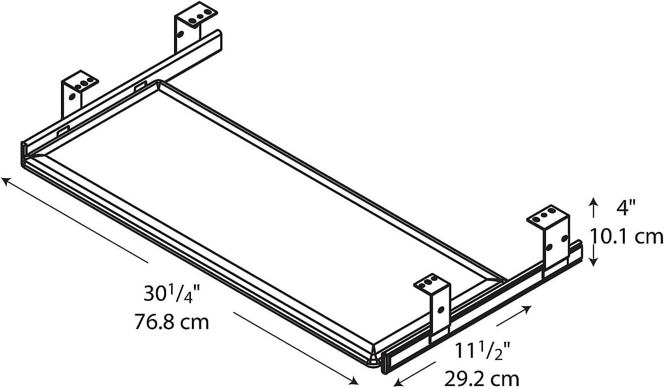 4'' H x 30'' W Keyboard Tray/Drawer