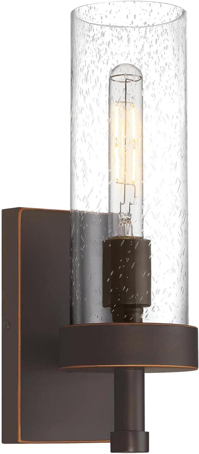 Westinghouse Lavina 1 Light Wall Fixture Oil Rubbed Bronze Finish with Highlights Clear Seeded Glass