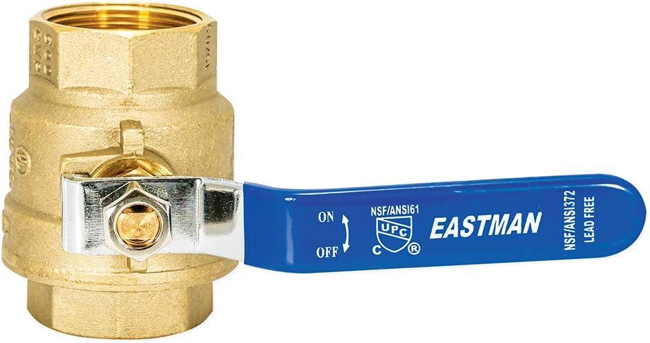 Eastman 20053LF Válvula de Bola de Puerto Completo de Alta Resistencia, IPS de 1-1/2 Pulgadas, Latón