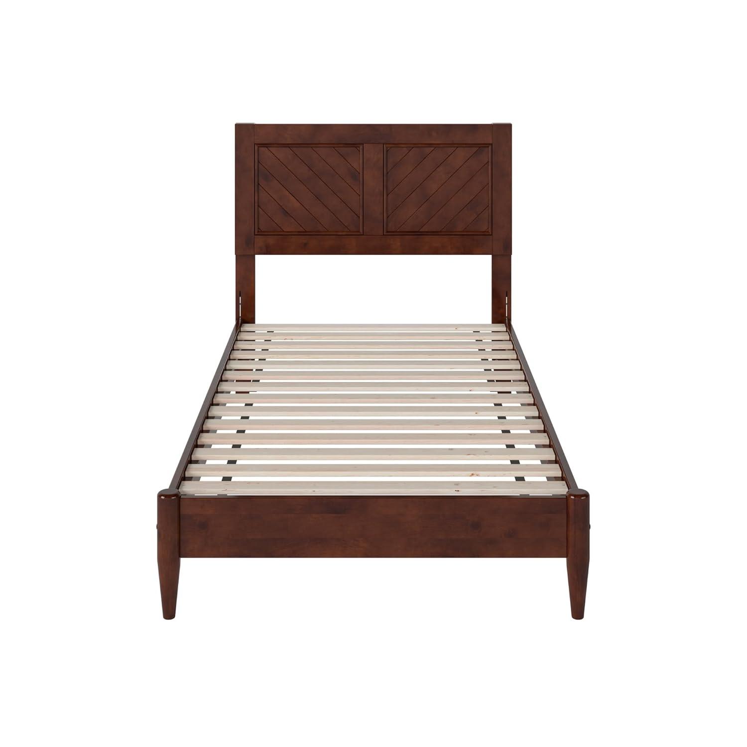 AFI Furnishings Berkshire Twin Solid Wood Low Profile Platform Bed in Walnut