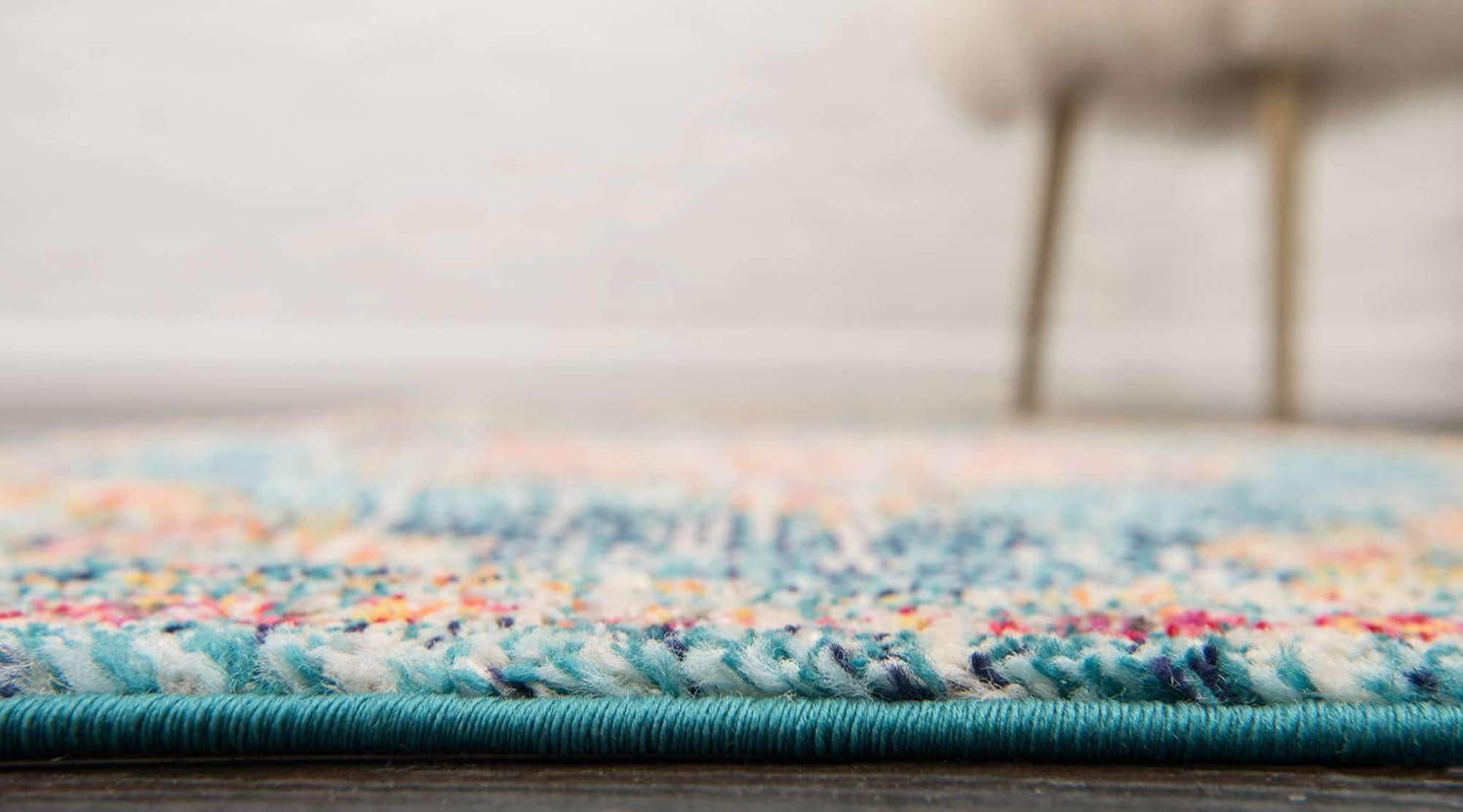 Unique Loom Penrose Collection Area Rug - Alexis (8'Square, Blue/ Gray)