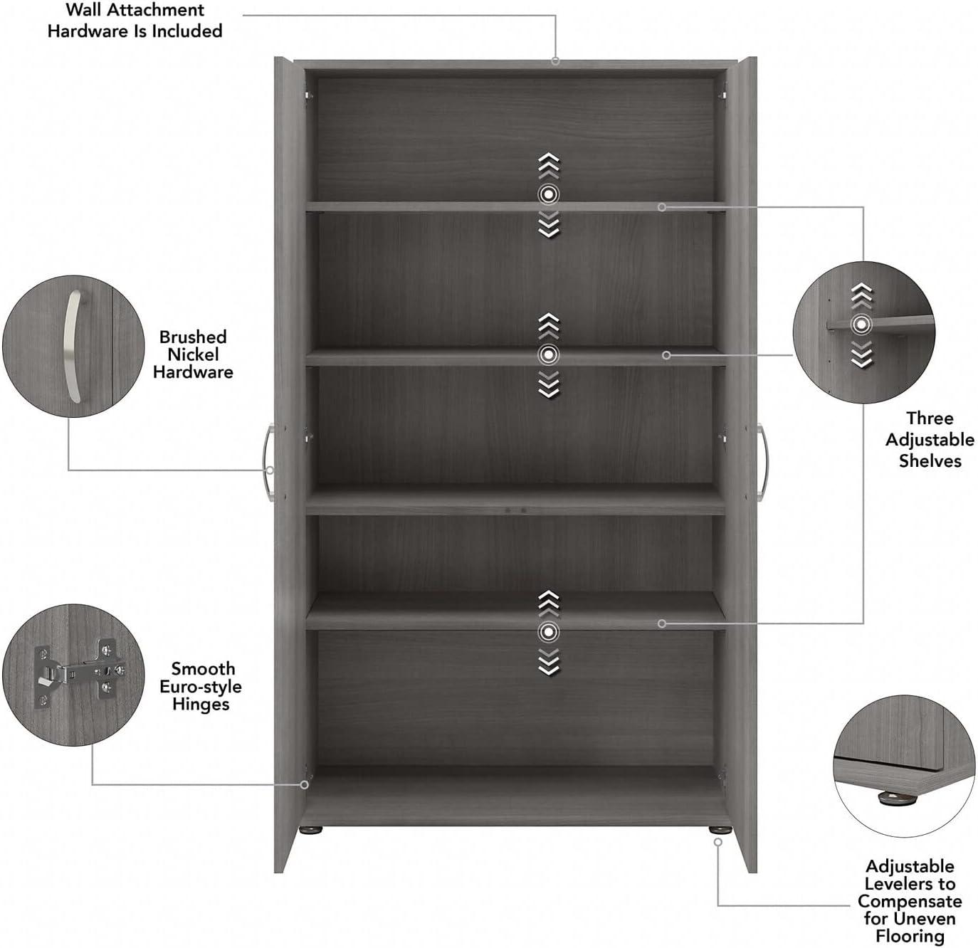 Universal Tall Garage Storage Cabinet in Platinum Gray - Engineered Wood