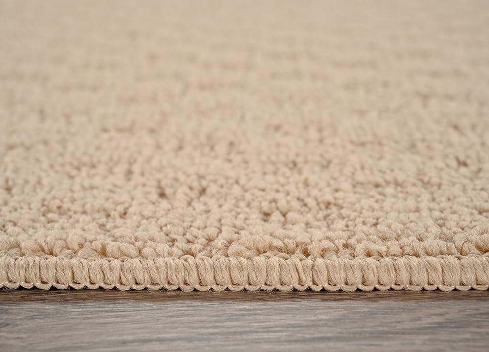 Garland Rug Town Square Tan Kitchen Rug Set, 2 Piece Sliced Set (18"x28" Sliced, and 18"x28")