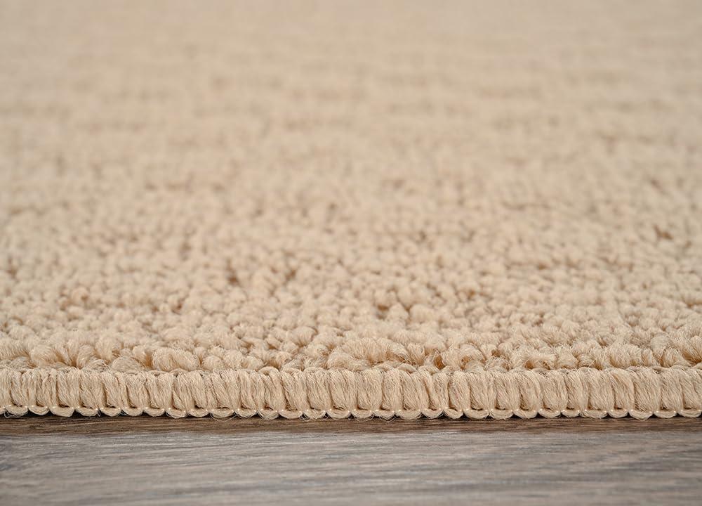 Garland Rug Town Square Tan Kitchen Rug Set, 2 Piece Sliced Set (18"x28" Sliced, and 18"x28")