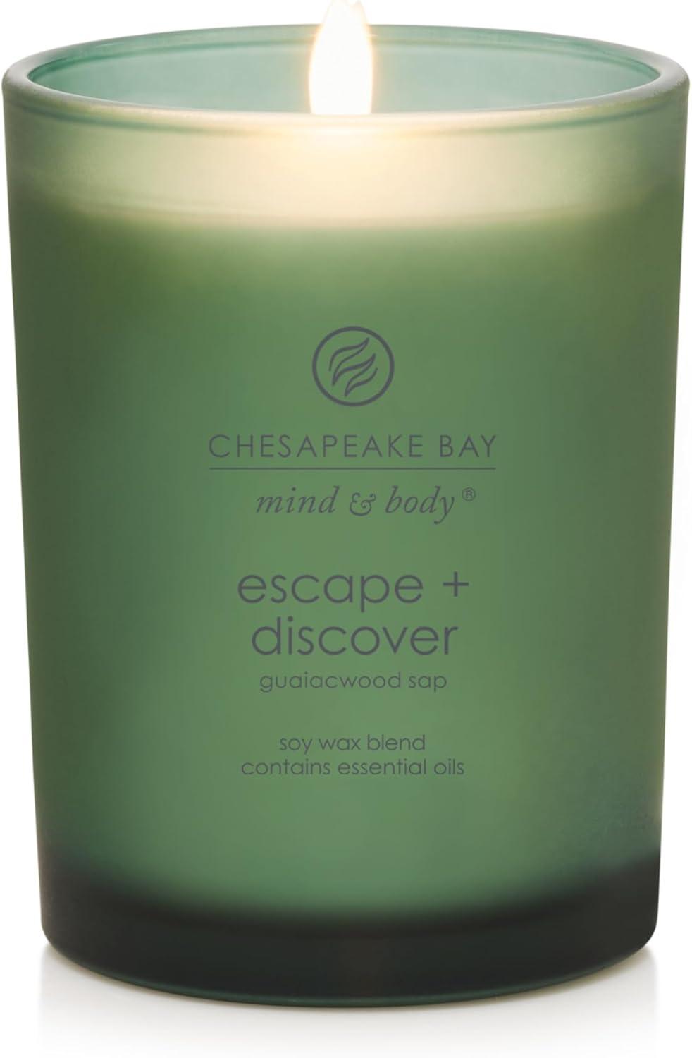 Frosted Glass Escape + Discover Lidded Jar Candle Green - Mind & Body by Chesapeake Bay Candle