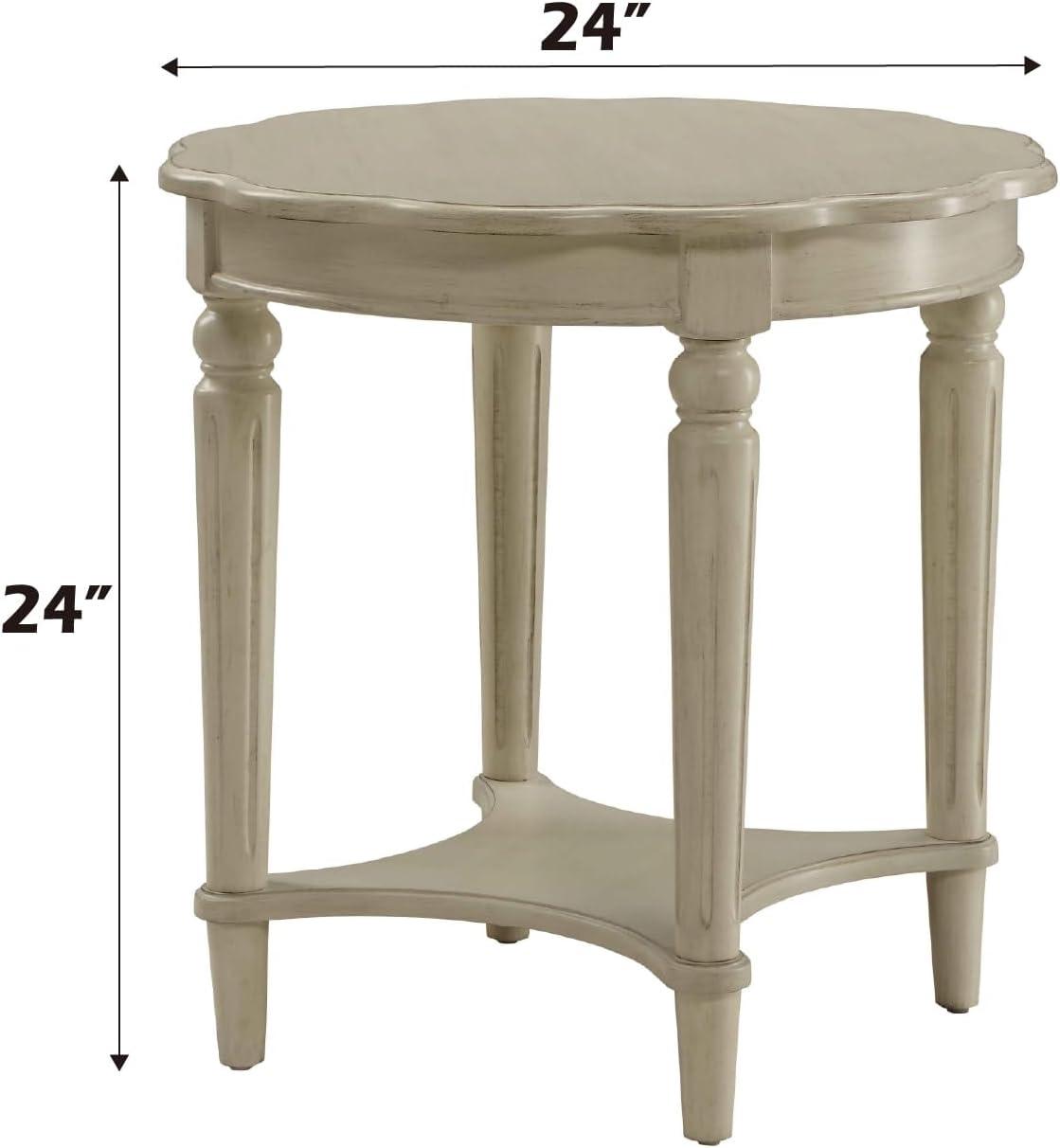 ACME Fordon End Table in Antique White