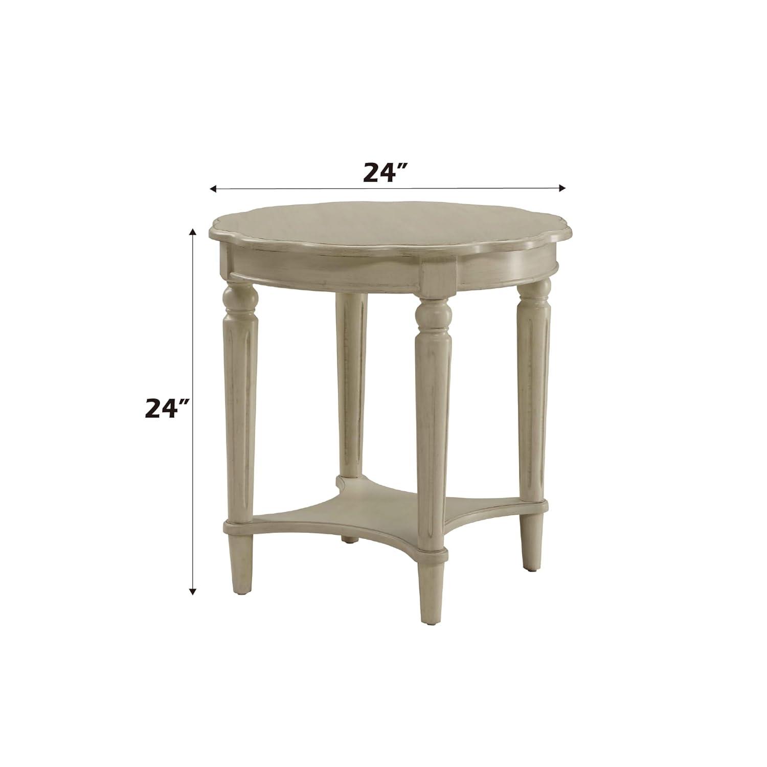 ACME Fordon End Table in Antique White
