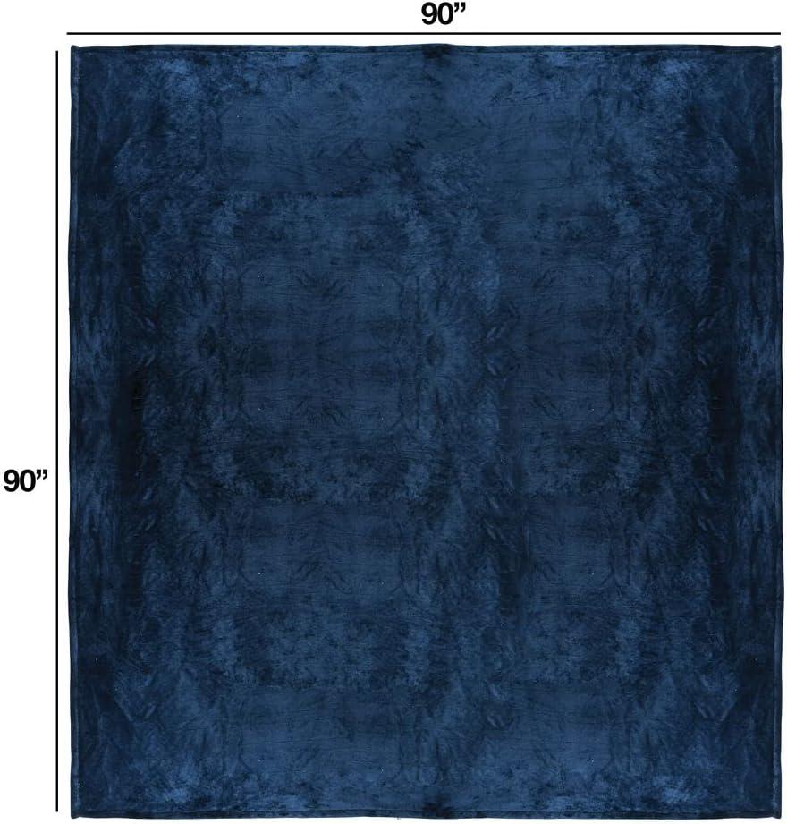 King Size Blue Reversible Electric Heated Blanket