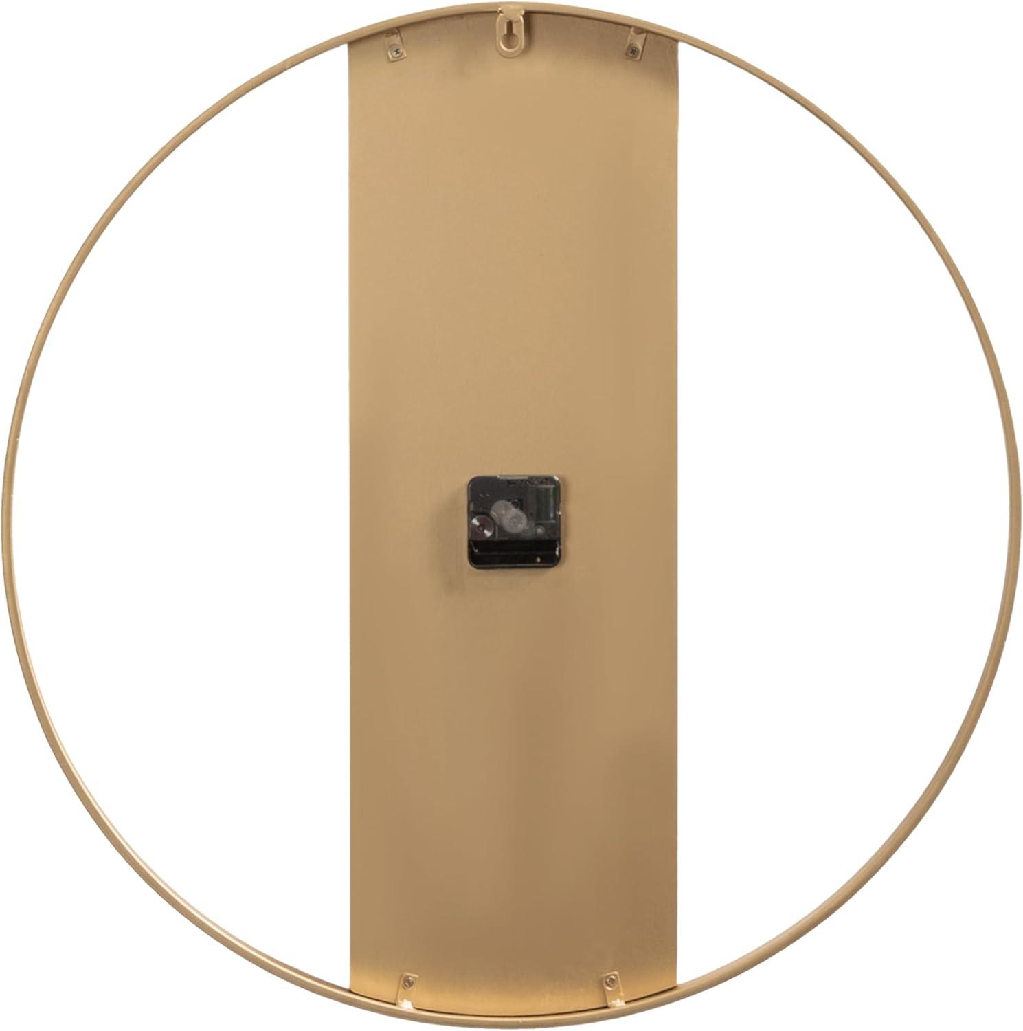 Kate & Laurel All Things Decor 24" Ladd Round Numberless Wall Clock Black