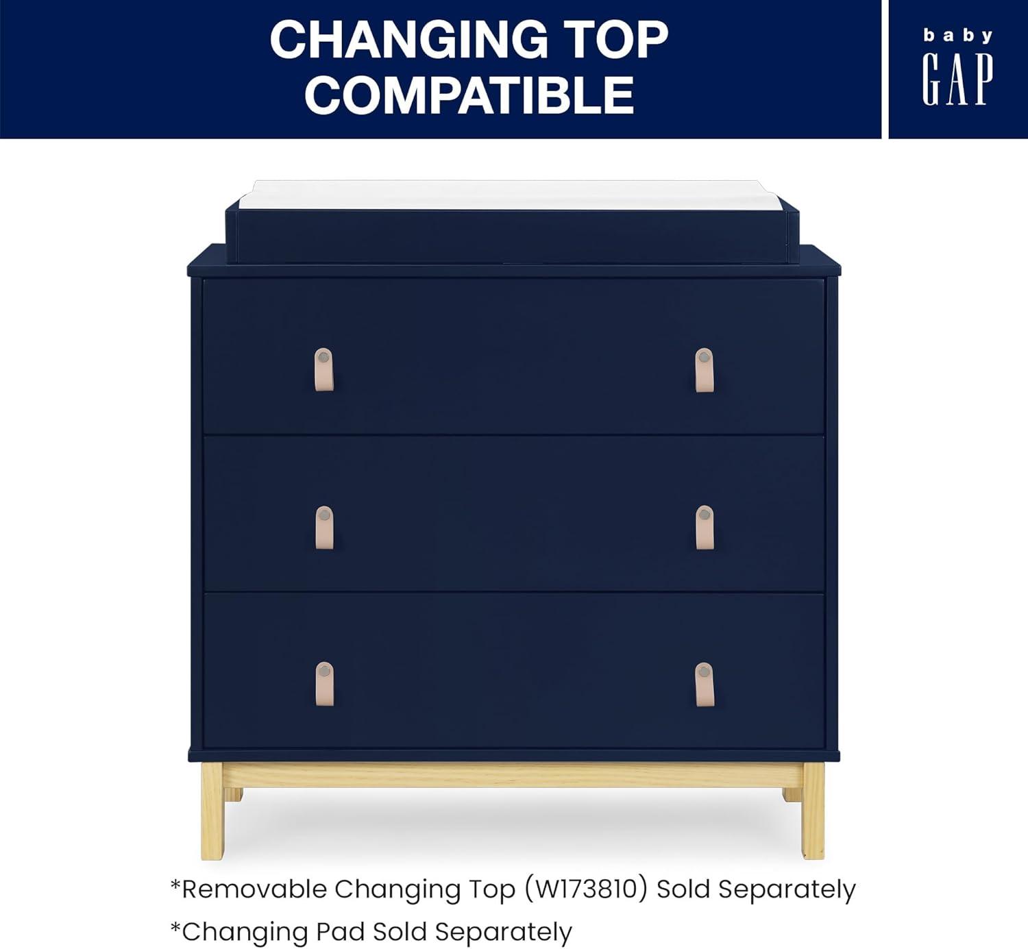 Babygap Legacy 3 Drawer Dresser With Leather Pulls