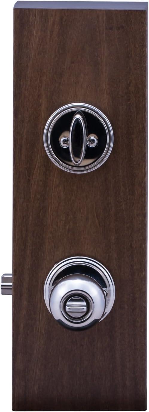 Polished Brass Single Cylinder Door Knob and Deadbolt Set