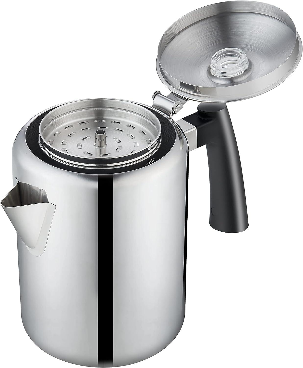 Cook N Home 8-Cup Stainless Steel Stovetop Coffee Percolator