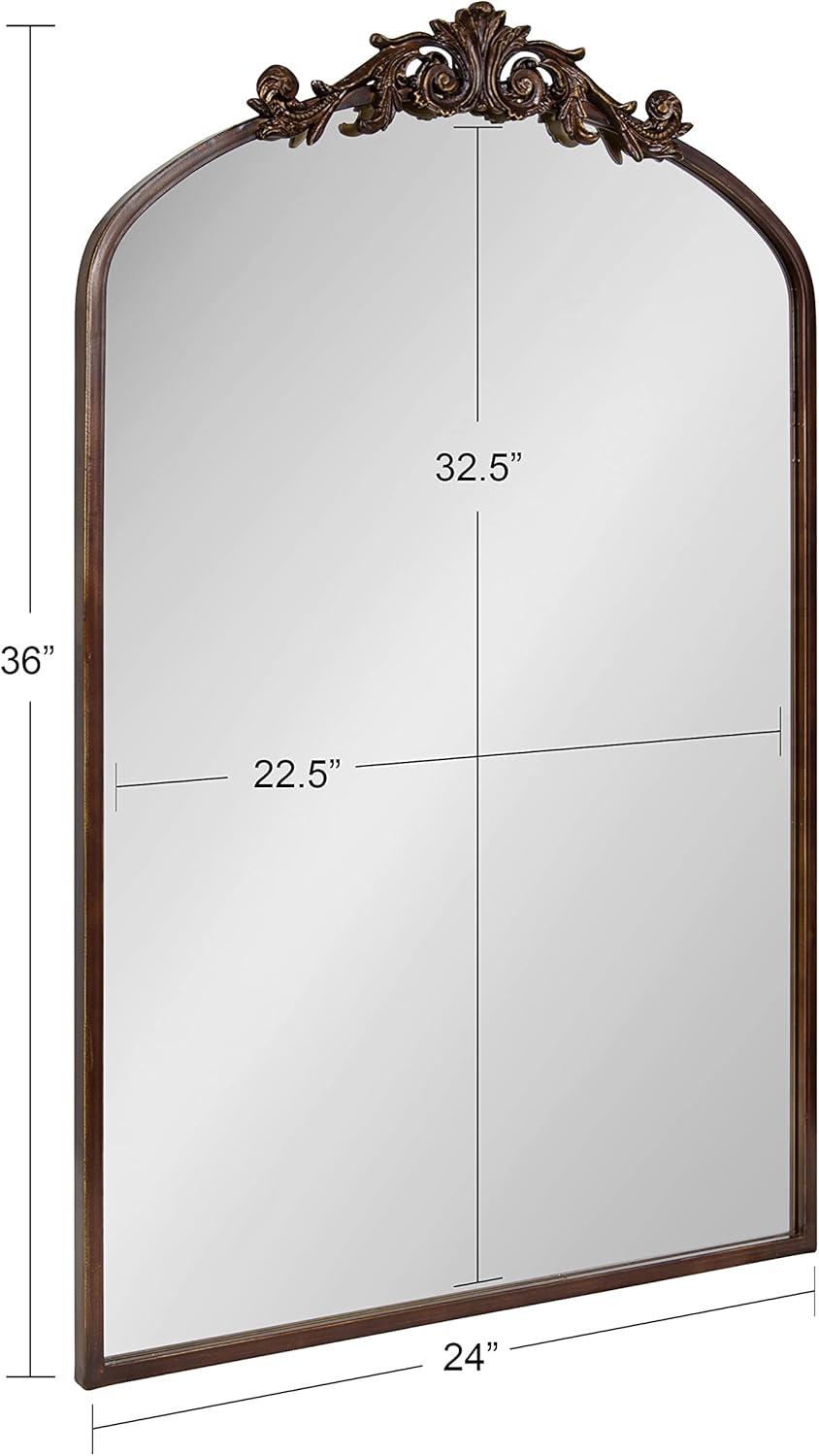 Kate and Laurel Arendahl Arch Mirror - Bronze, 24x36