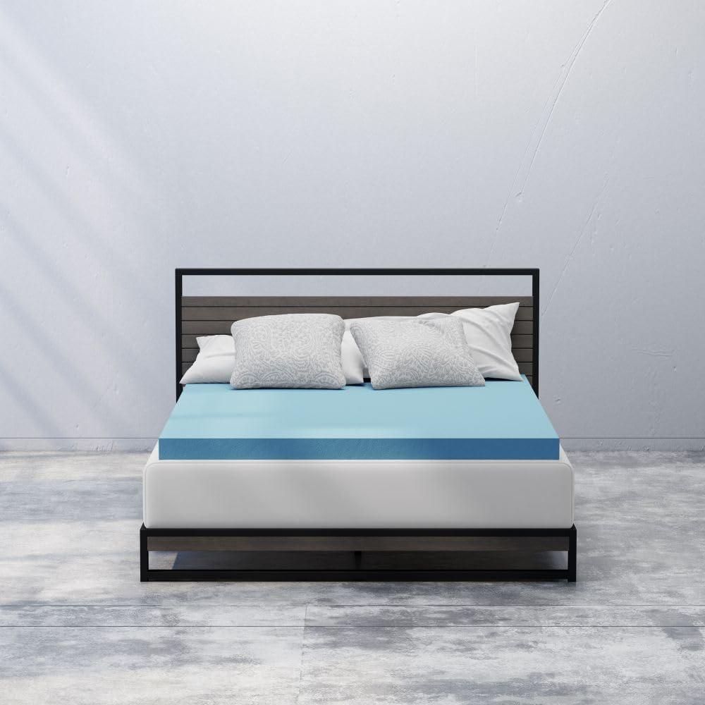 Zinus 2" Green Tea Cooling Gel Memory Foam Mattress Topper, Twin