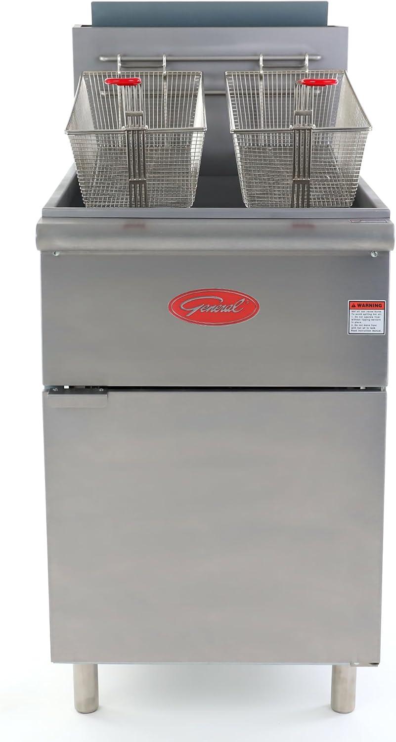 General Foodservice Deep Fryer, 70 lb., 150,000 BTU, in Stainless Steel (GFF5-70N)