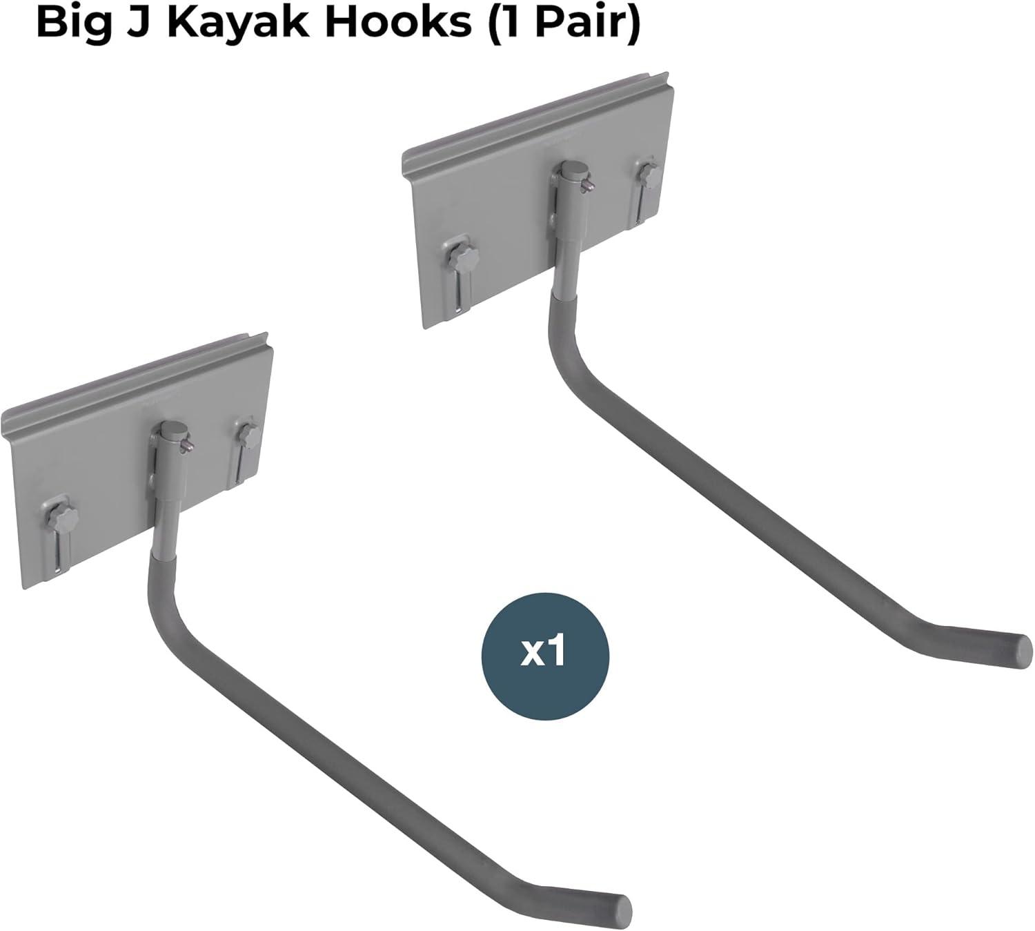 Crownwall Slat Wall Storage Organizer, Heavy Duty Steel 8 Inch Locking Double Hooks, Slatwall Accessories Panels (3 Pack)