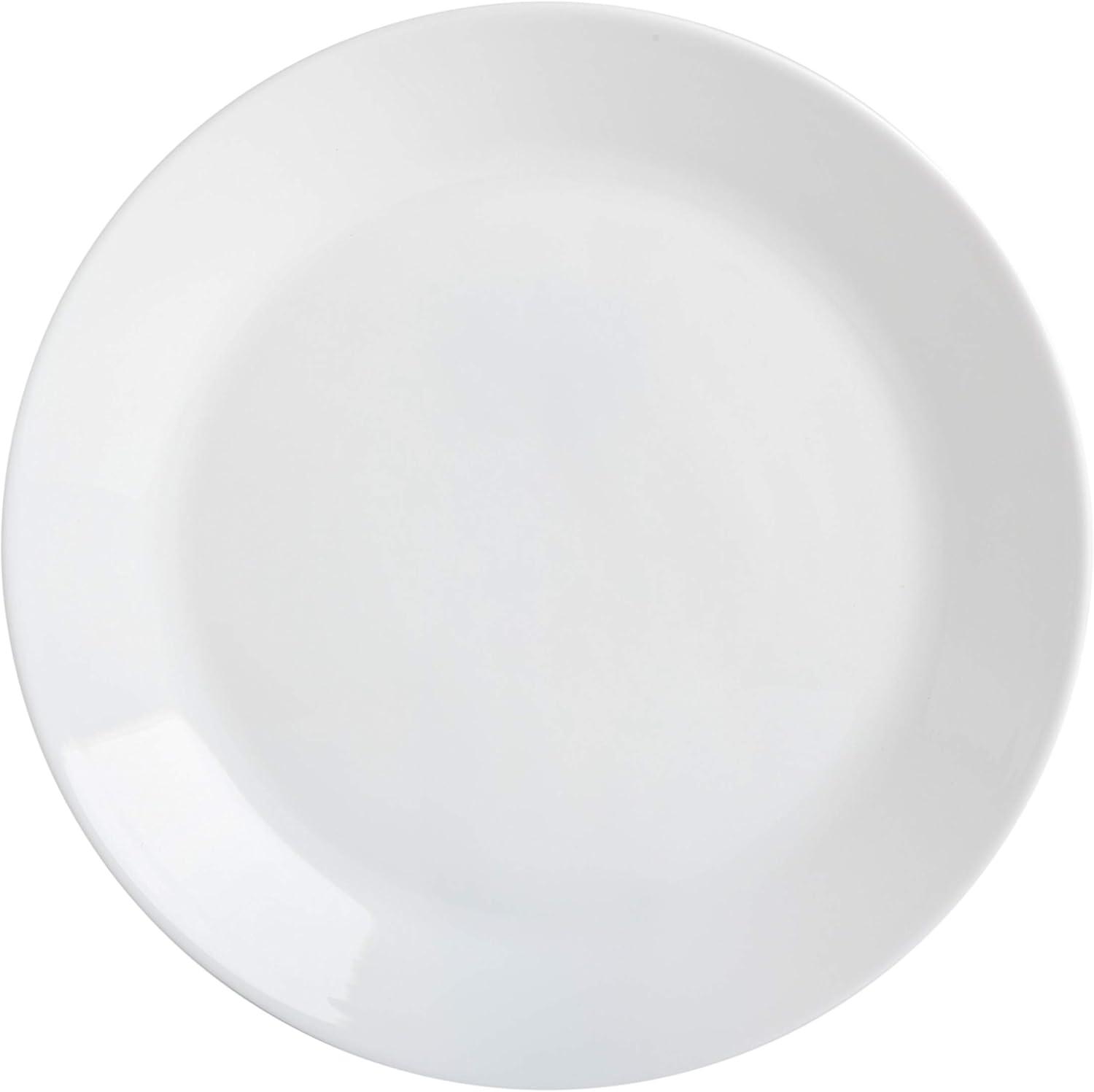 White Opal Glass Square Dinnerware Set, Service for 6