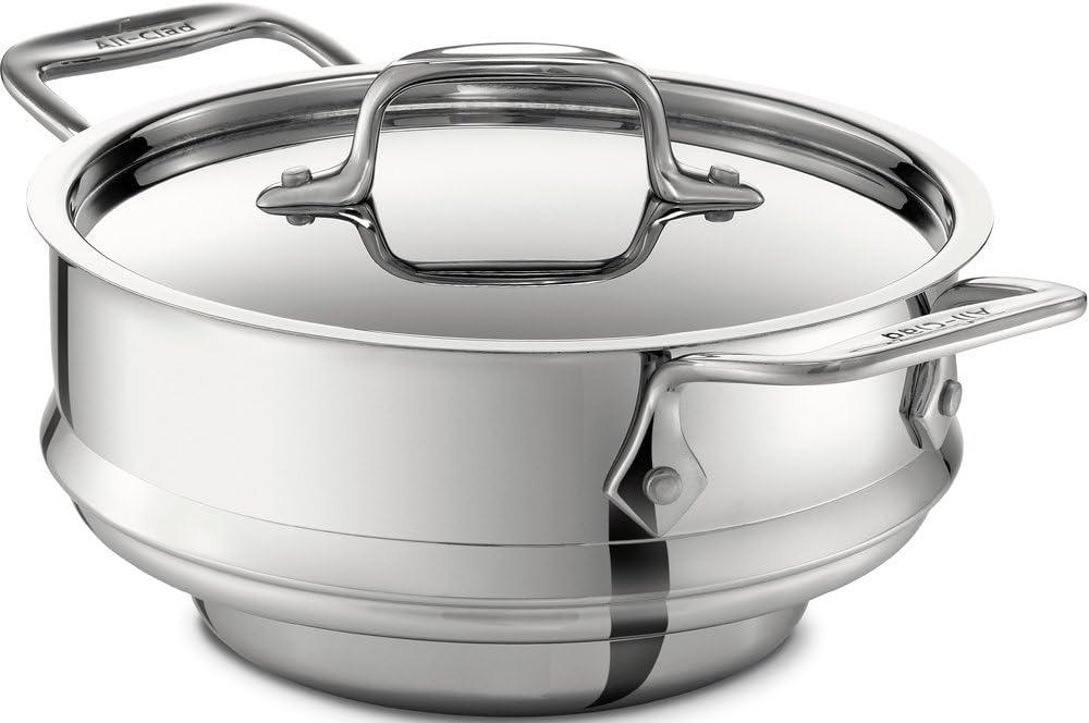 All-Clad Stainless Steel Universal Steamer with Lid for 3 Quart Pots