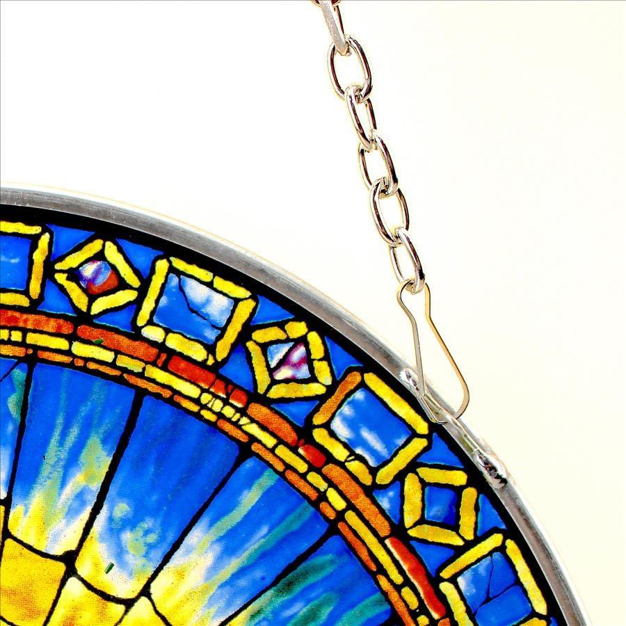 Design Toscano Fishermans Glass Window Panel