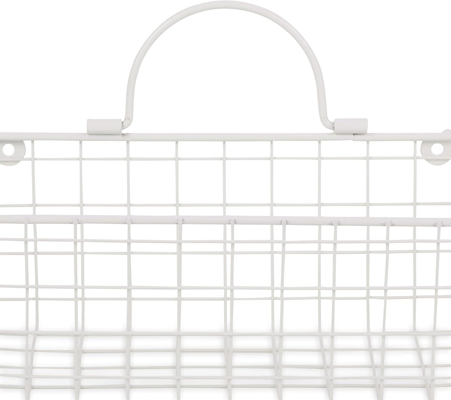 Medium Aqua Wire Wall Basket Set/2