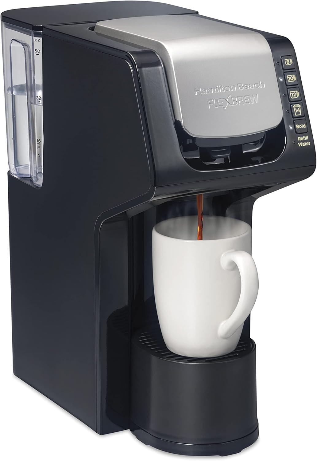 Hamilton Beach Single-Serve Coffee Maker 49901: K-Cup Compatible, 6 Cup Capacity, 1400W, Black, Electric