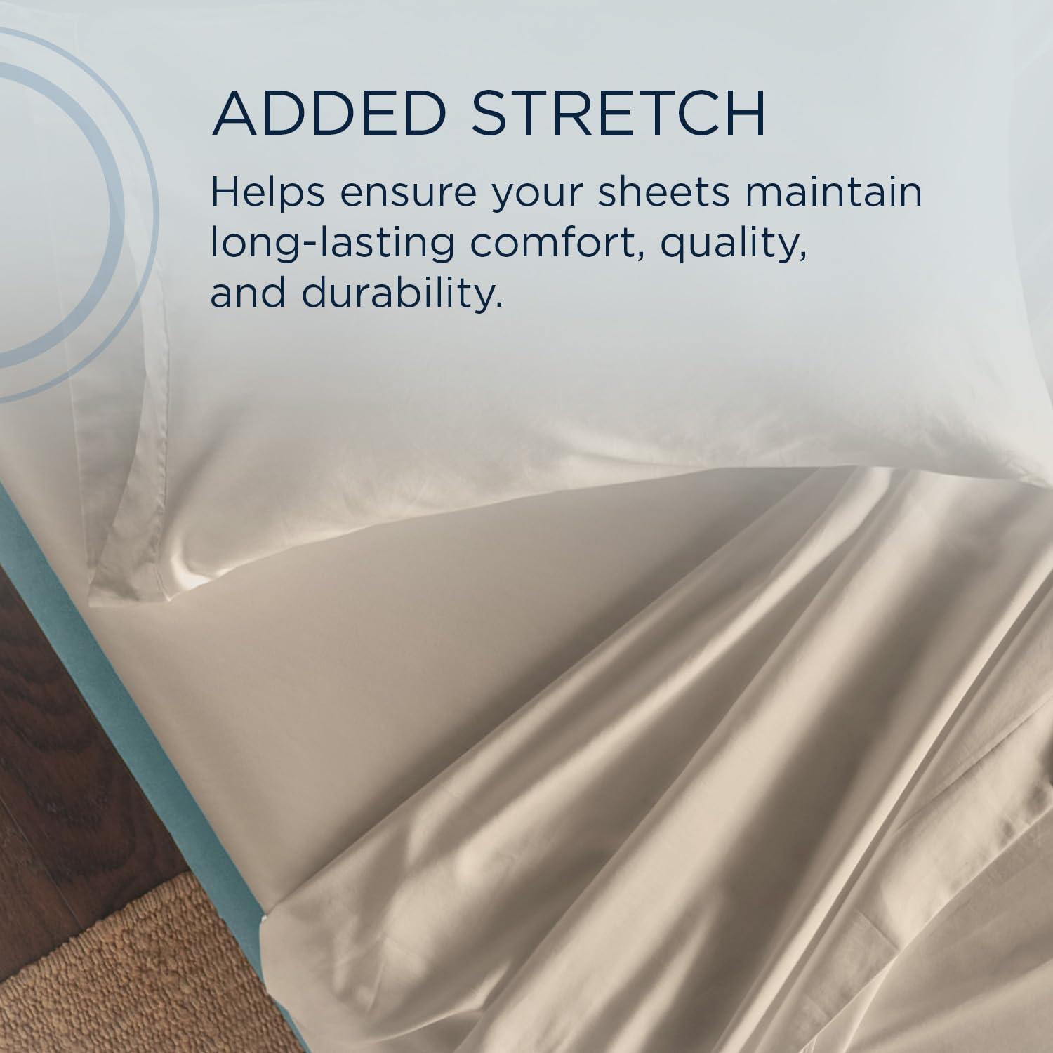 Tempur-Pedic Tempur-Classic Cotton Sheet Set, Sandstone, Full, Adult