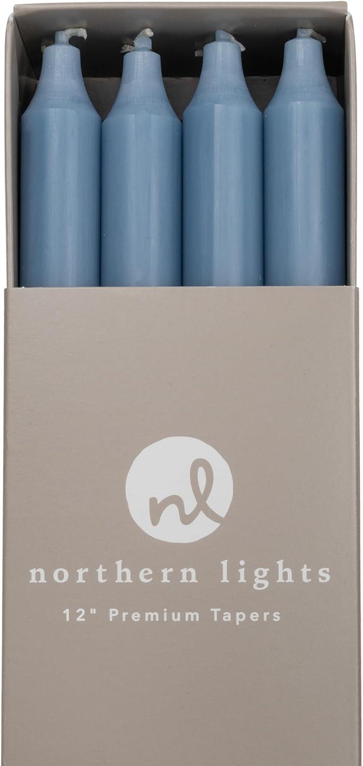 Northern Lights Candles Premium Tapers ‚Äì Prairie Blue ‚Äì 12inch (Pack of 12)