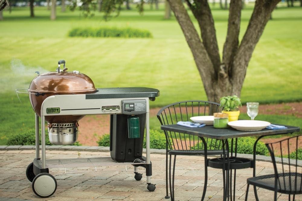 Copper 22-Inch Charcoal Grill with Gas Ignition System