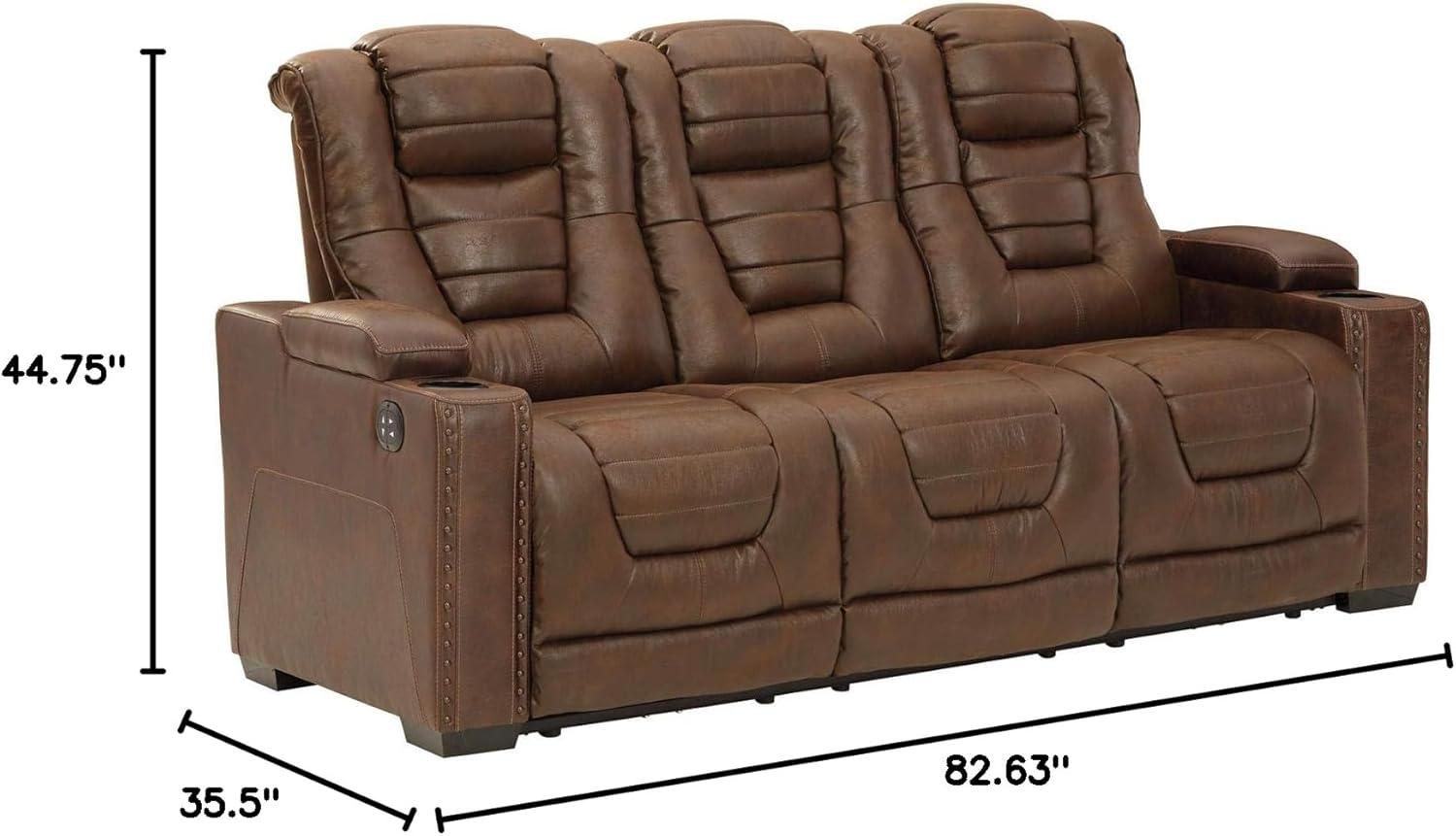 Owner's Box Power Recliner Sofa with Cup Holders & Storage - Signature Design by Ashley