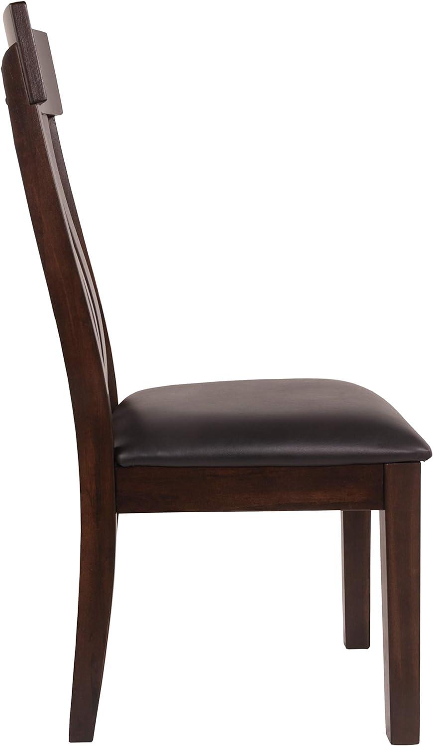 Haddigan Dark Brown Upholstered Wood Side Chair Set