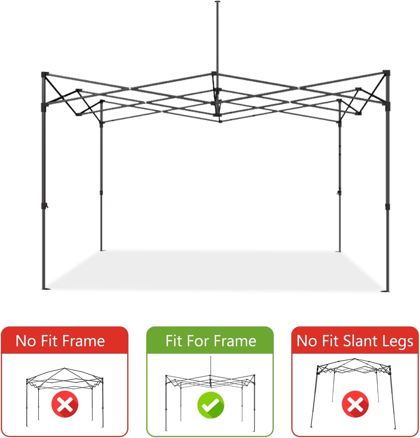 ABCCANOPY Replacement Canopy Top for Pop Up Canopy Tent (8x8, White)