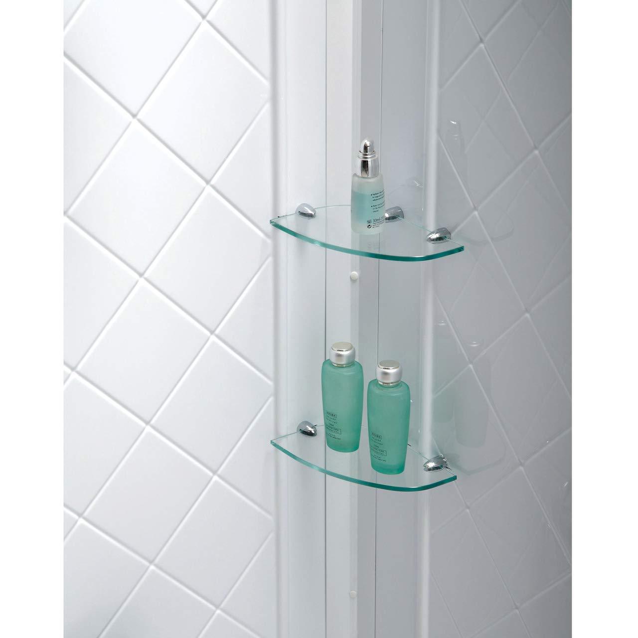 QWALL-4 32" W x 76.75" H Framed Square Shower Stall and Base Included