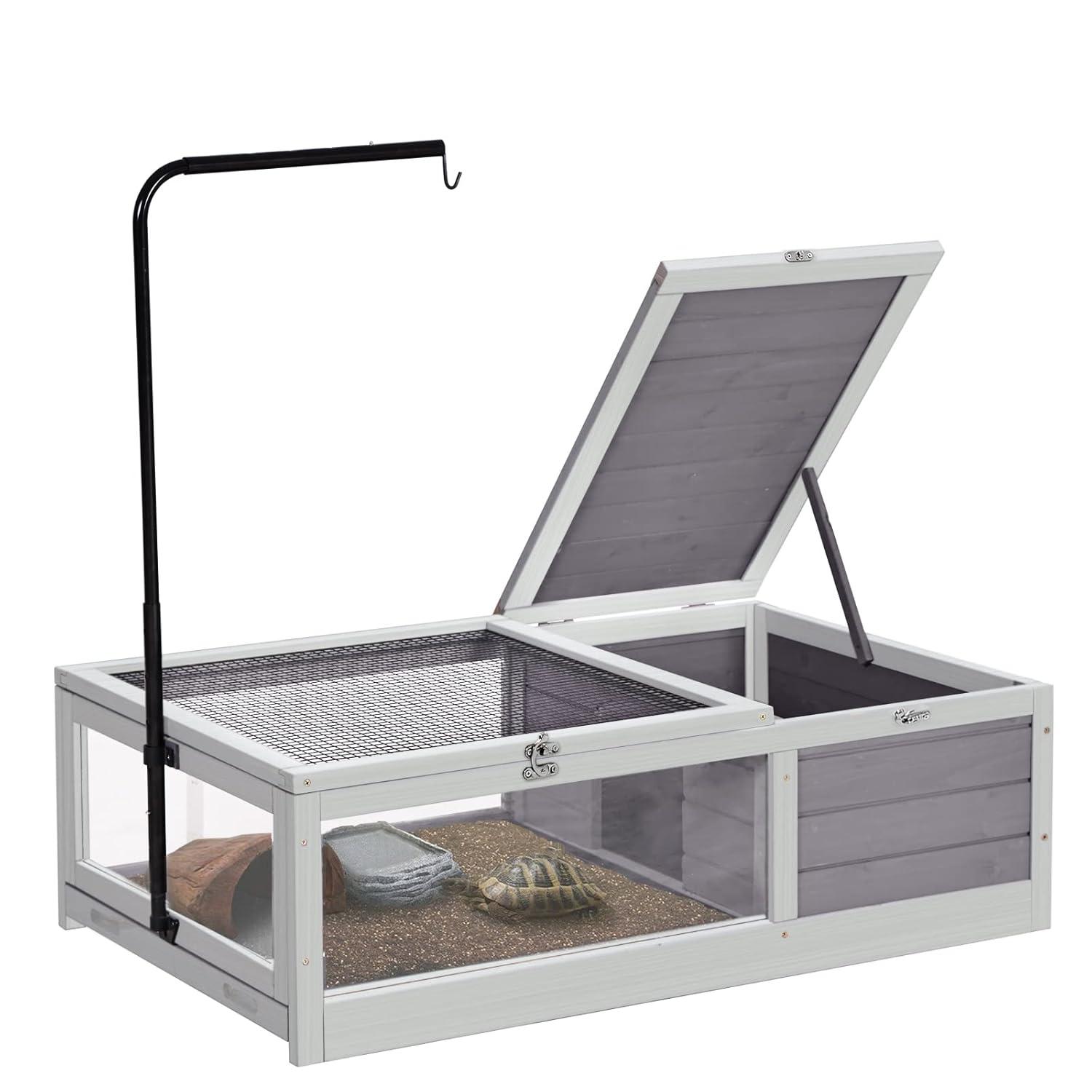 Aivituvin Wooden Tortoise Habitat | Reptile Cage-AIR55