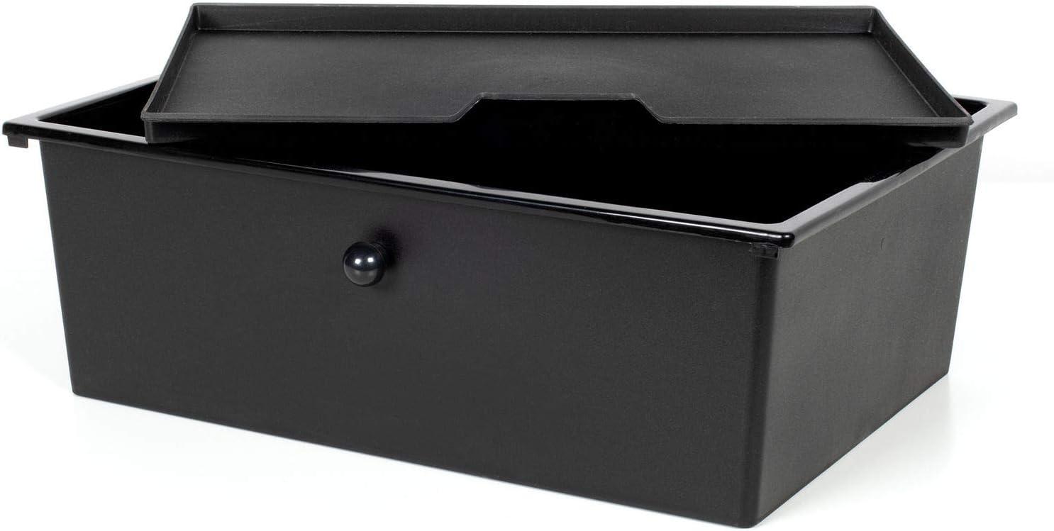 Black Metal Frame Underbed Storage with Plastic Drawers