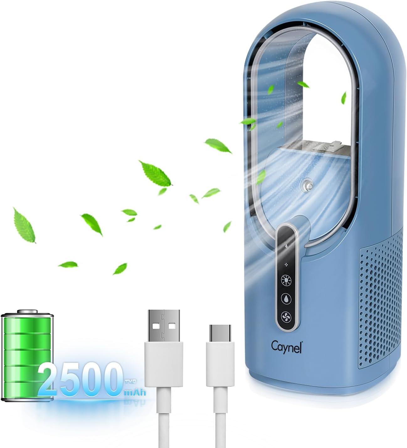 CAYNEL CAYNEL 11.8 Inch Portable Bladeless Desktop Personal Fan