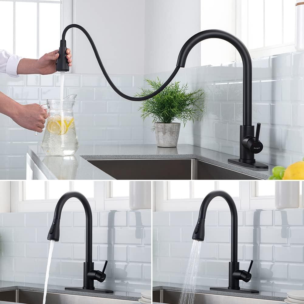 Babevy Pull Down Kitchen Faucet