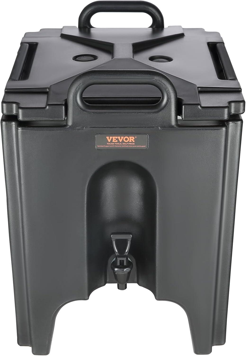 VEVOR Insulated Beverage Dispenser, 10 Gallon, Food-grade LL9450UP Hot and Cold Beverage Server, Thermal Drink Dispenser Cooler with 1.18 in PU Layer Two-Stage Faucet Handle, for Restaurant Drink Shop