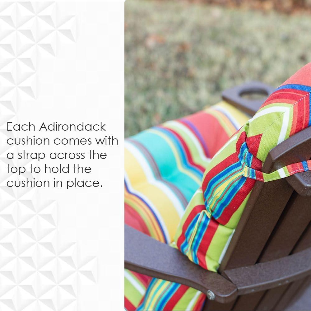 RSH Décor Outdoor Patio Single Tufted Adirondack Chair Seat Cushion, Colsen Berry