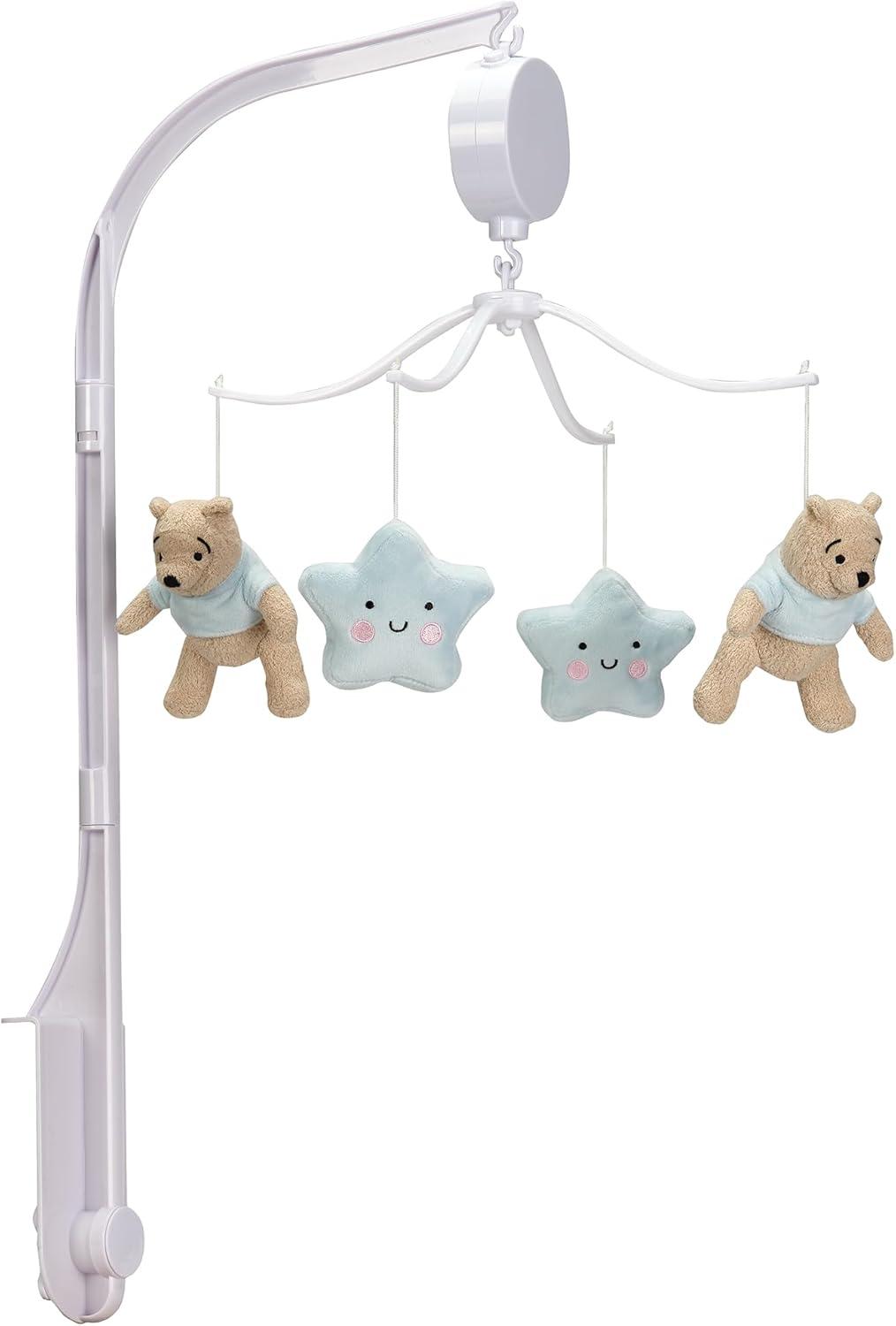 Bedtime Originals Starlight Pooh Musical Baby Crib Mobile - Blue, Animals